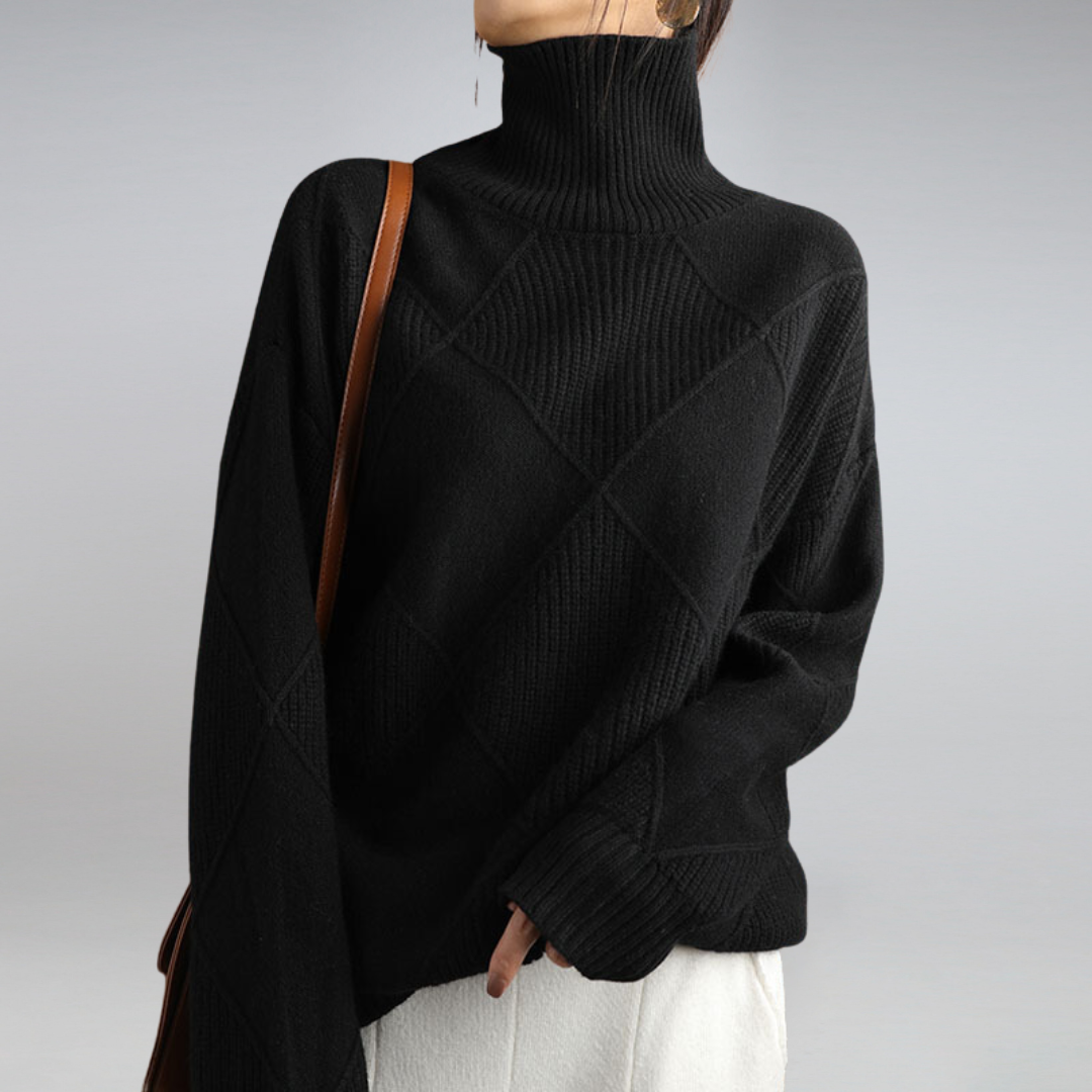 Soft Premium Cashmere Turtleneck Sweater