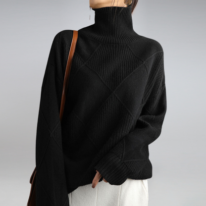 Soft Premium Cashmere Turtleneck Sweater