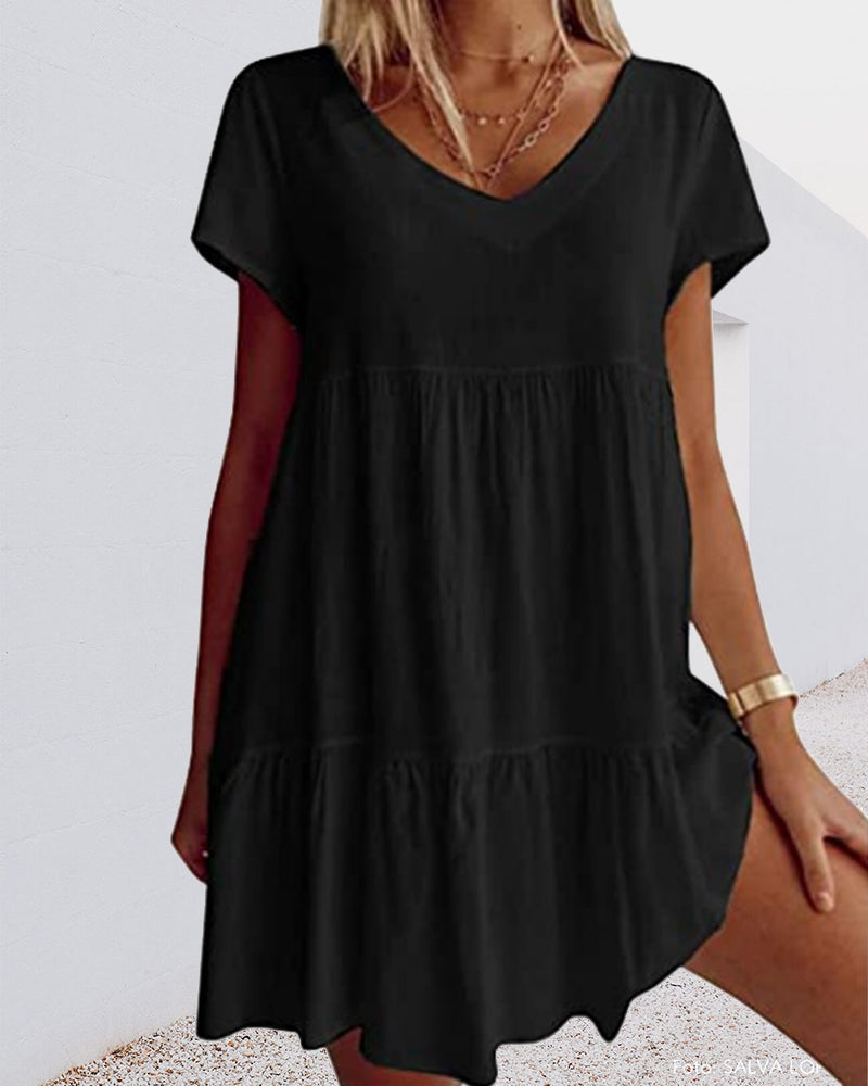 Lightweight Short Sleeve Women's Summer Dress