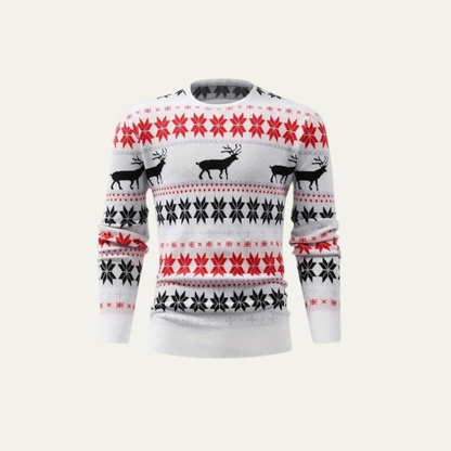 VogeLuxe | Men’s Classic Reindeer Knit Christmas Sweater