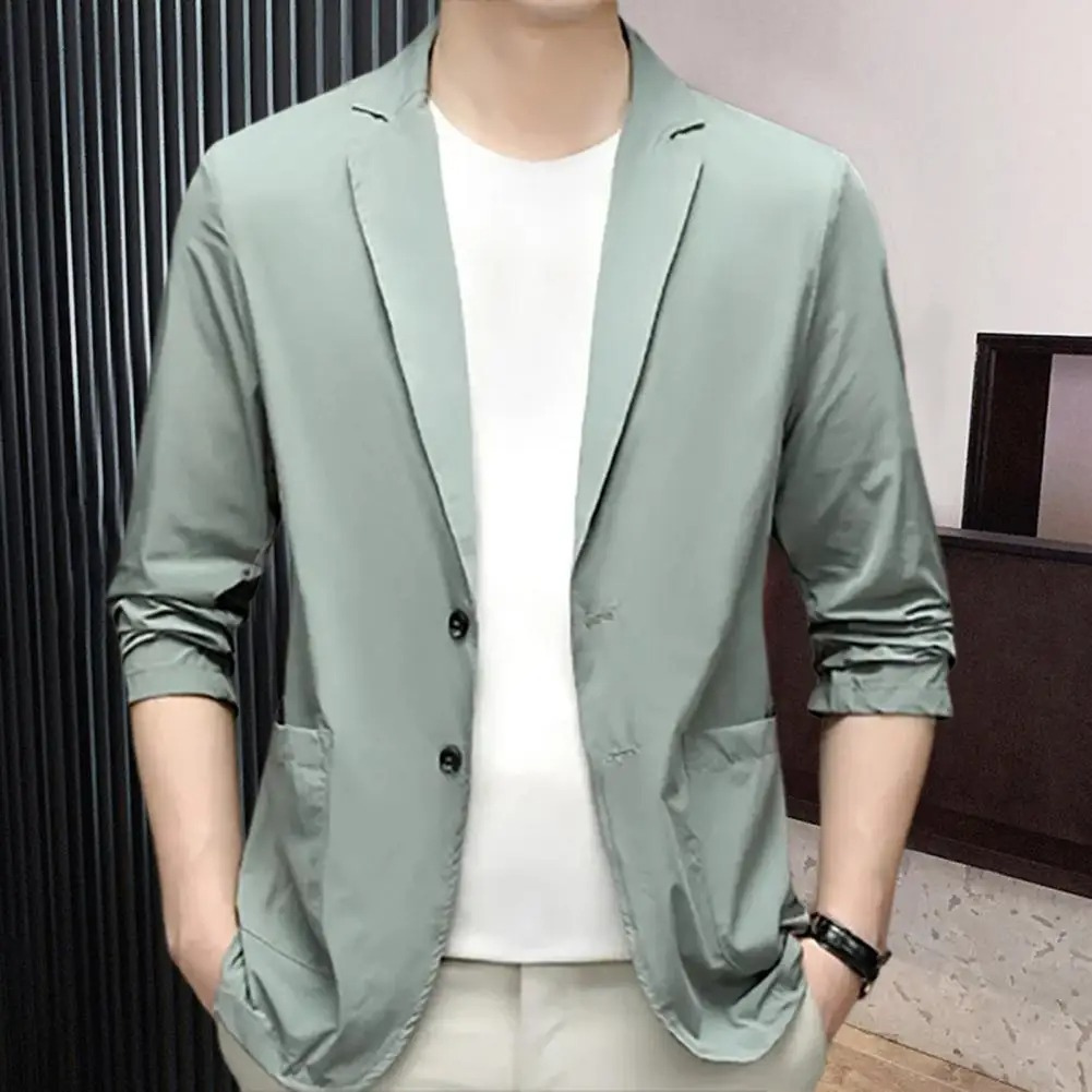 Slim Fit Men's Casual Two Button Blazer