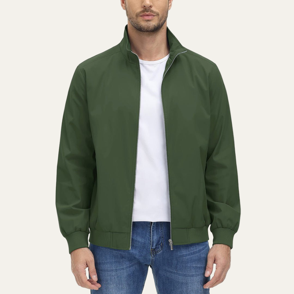 VogeLuxe | Men’s Relaxed Minimalist Harrington Jacket