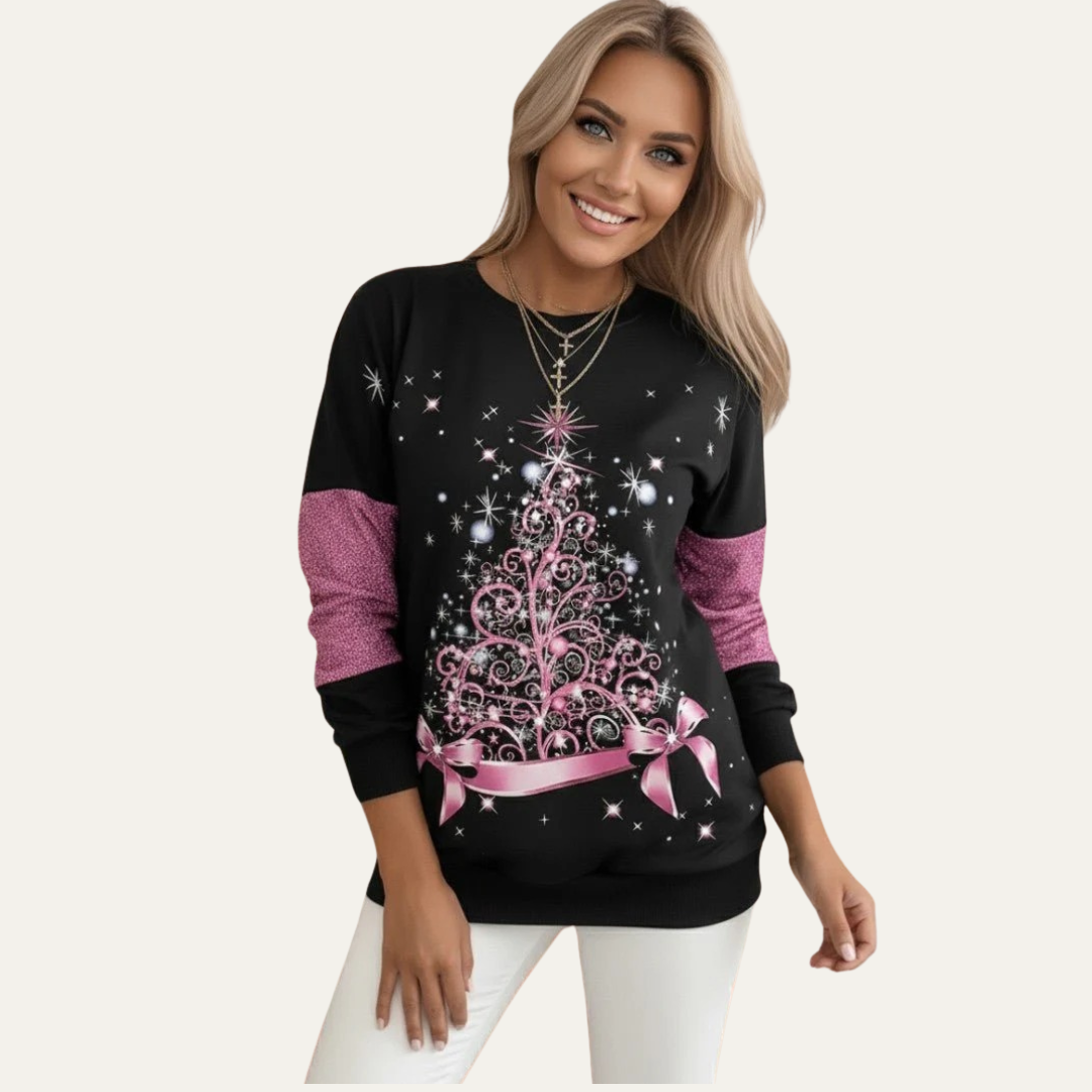 VogeLuxe | Women’s Starry Tree Christmas Sweatshirt