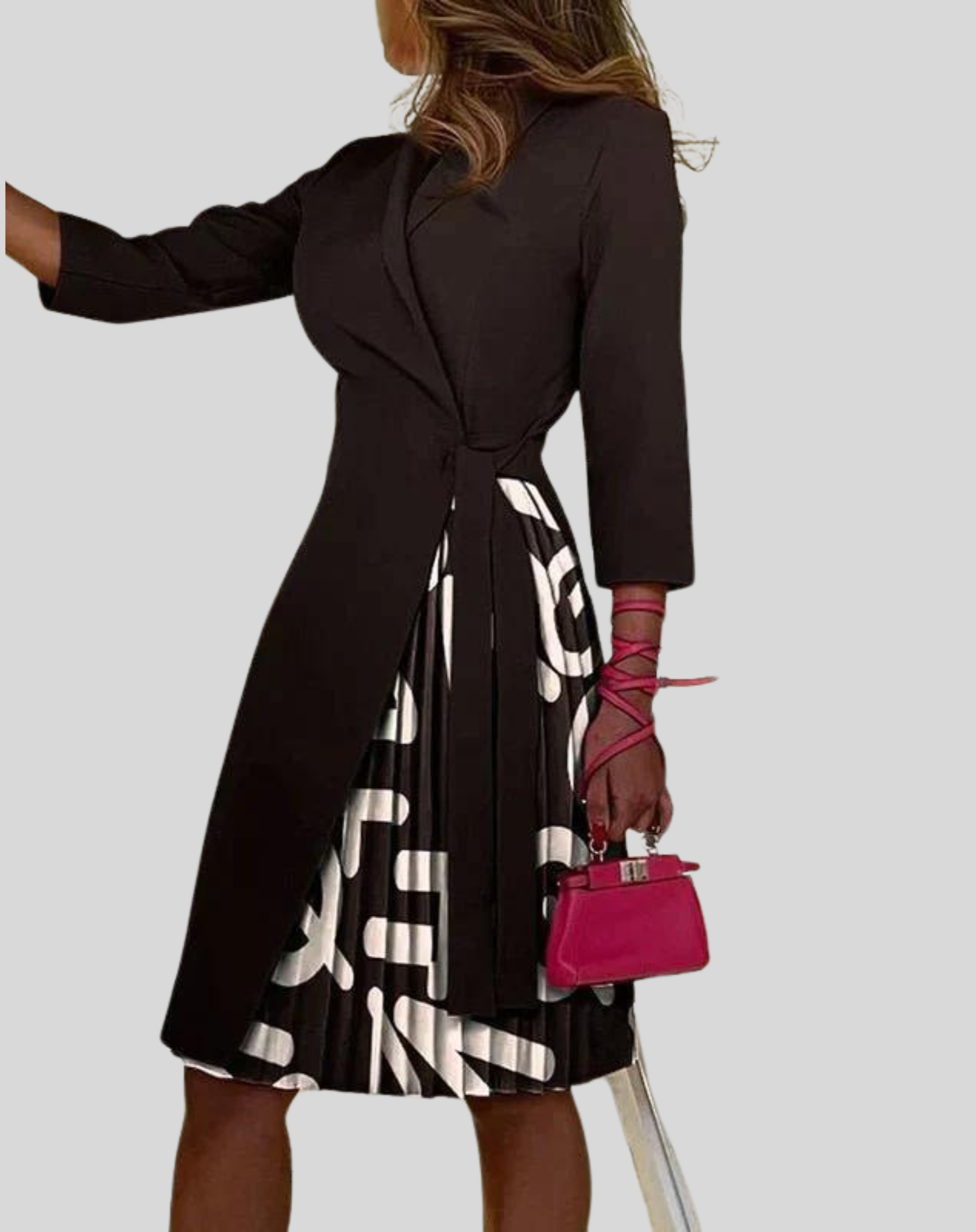 Colorful Belted Women's Shift Dress - VogeLuxe