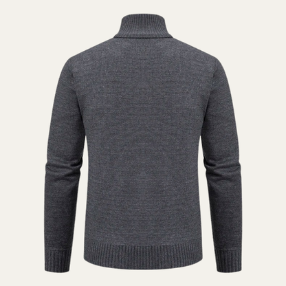 VogeLuxe | Men’s Cable Knit Full Zip Cardigan Sweater