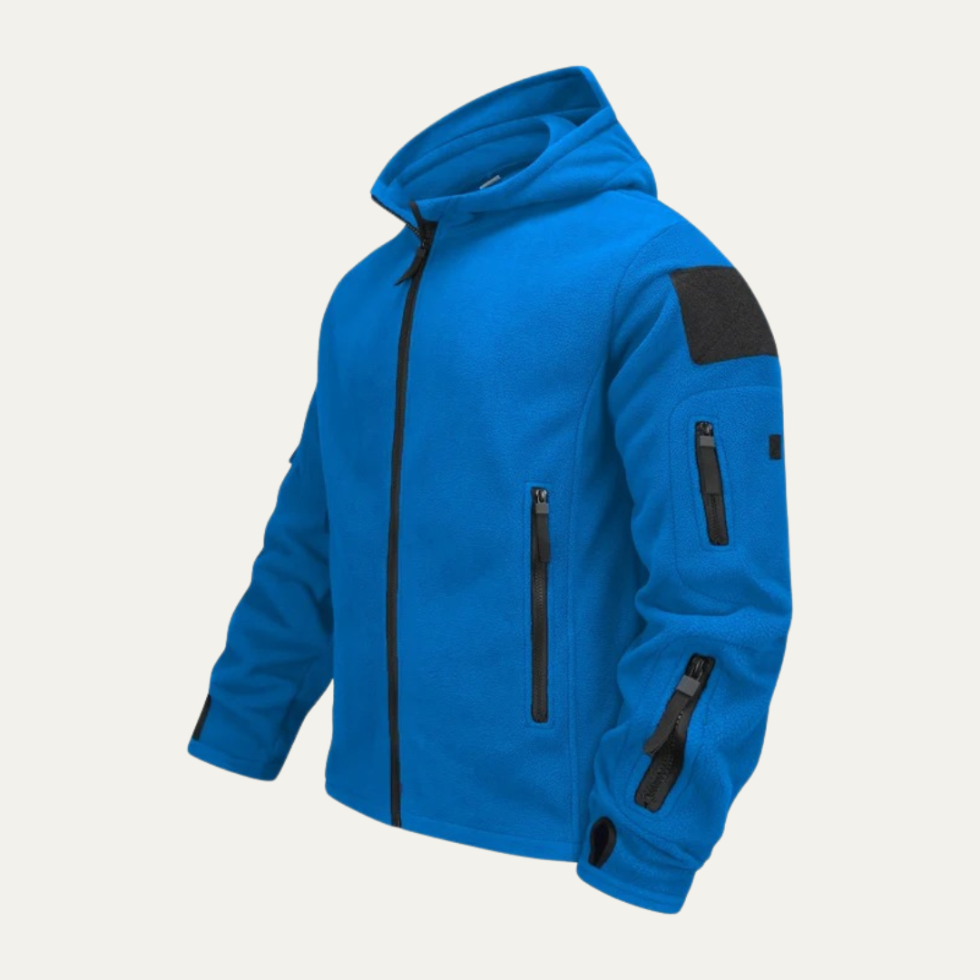 VogeLuxe | Men’s Tactical Full-Zip Fleece Hoodie