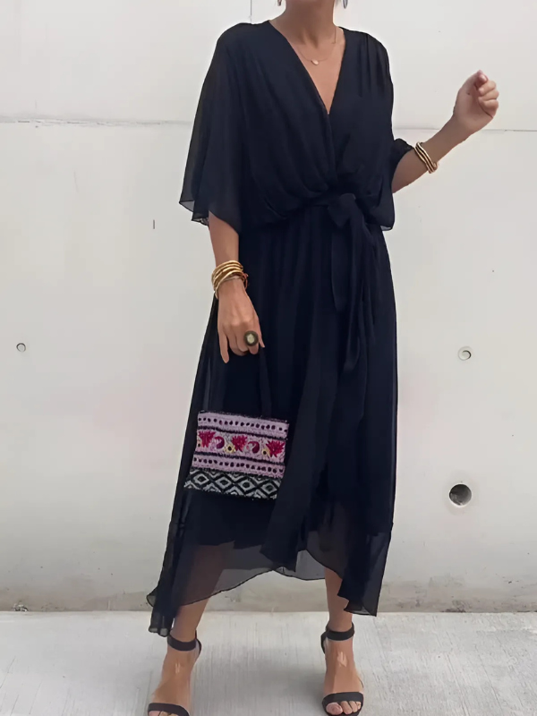 Elegant Ladies Mid Length Dress - VogeLuxe