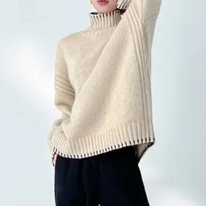 Cozy Warm Women's Oversized Knit Turtleneck Sweater