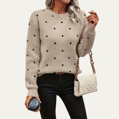 VogeLuxe | Women’s Polka Dot Knit Sweater