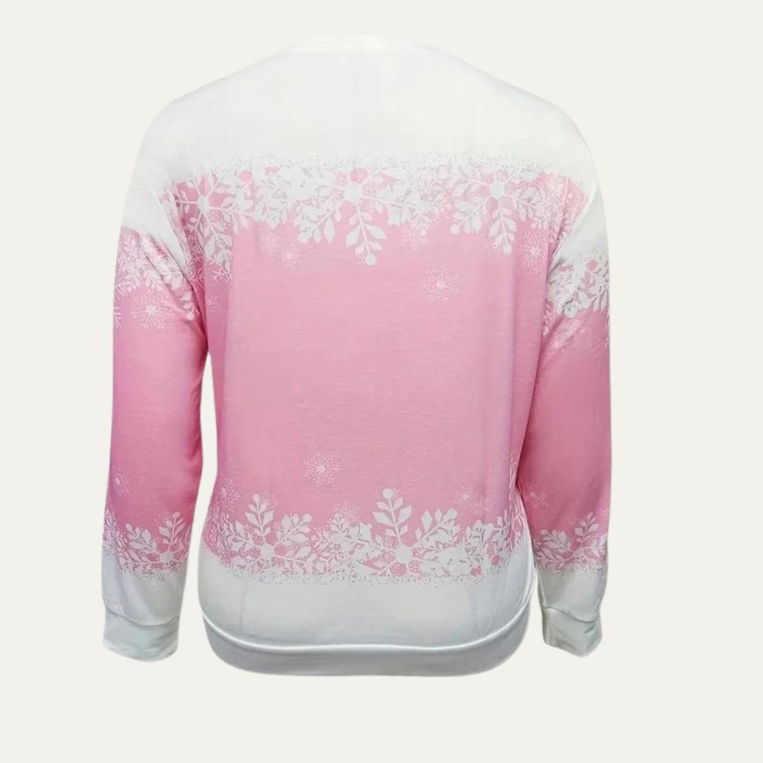 VogeLuxe | Women’s Festive Snowman Crewneck Sweatshirt