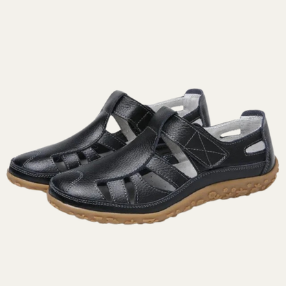 VogeLuxe | Women’s Closed Toe Caged Comfort Flat Shoe