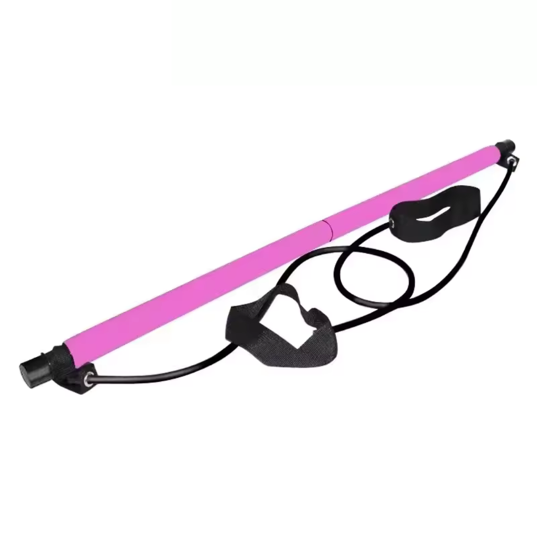 Compact Home Gym Bar with Resistance Bands - VogeLuxe