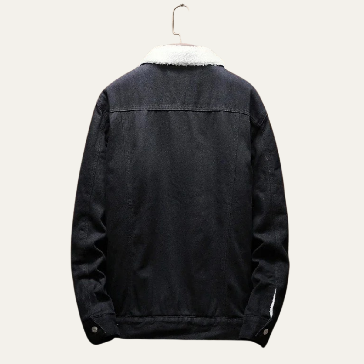 VogeLuxe | Men’s Winter Shearling Lined Denim Trucker Jacket