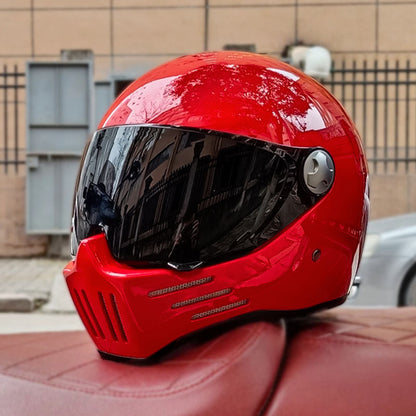 Black Full Face Motorcycle Helmet DOT ECE Approved