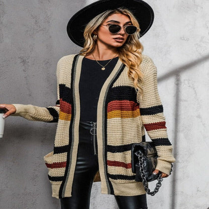 Soft Women's Cream Oversized V-Neck Cashmere Sweater