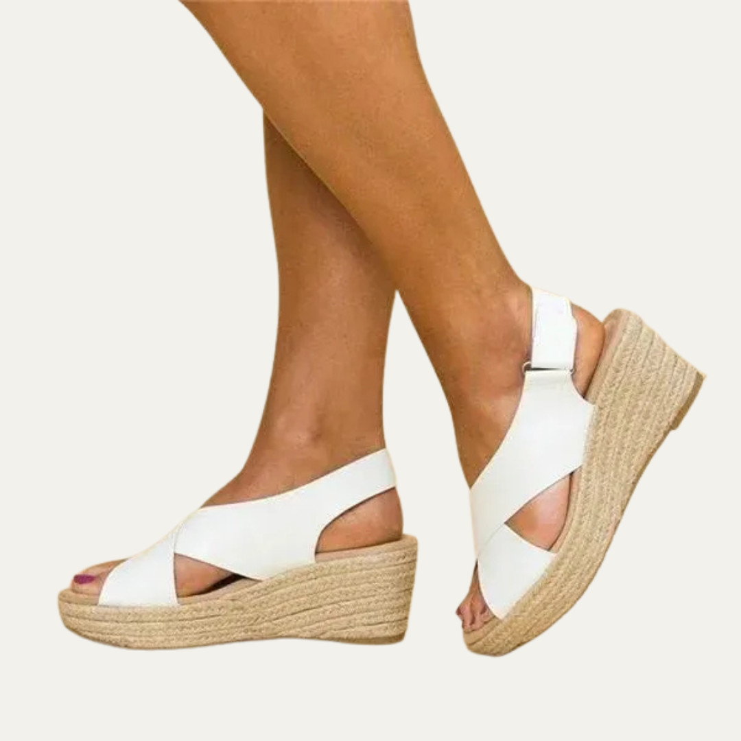 VogeLuxe | Women’s Espadrille Wedge Sandal with Peep Toe