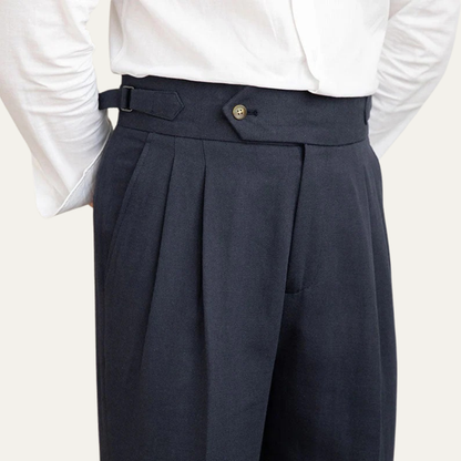 VogeLuxe | Men’s High-Waist Pleated Summer Chinos