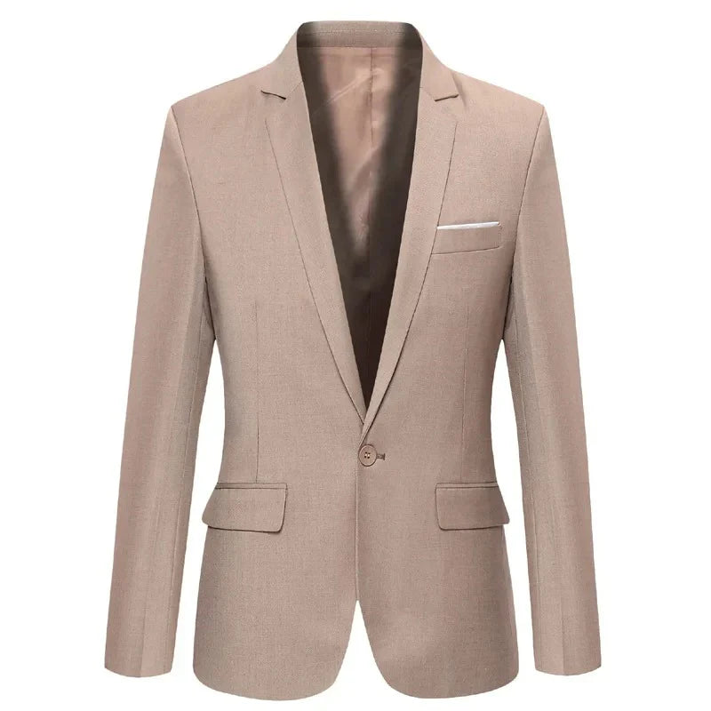 Men's Classic Tailored One Button Jacket