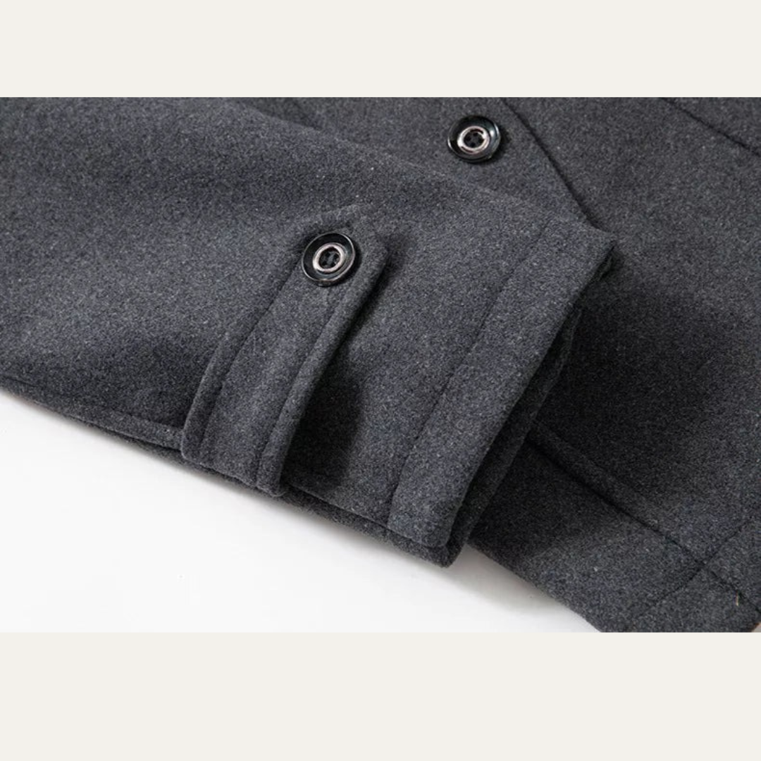 VogeLuxe | Men’s Classic Convertible Collar Trench Coat