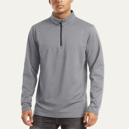 VogeLuxe | Men’s Technical Quarter Zip Stand Collar Shirt