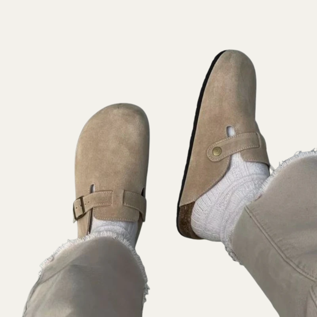 VogeLuxe | Men’s Suede Closed Toe Slip On Clogs