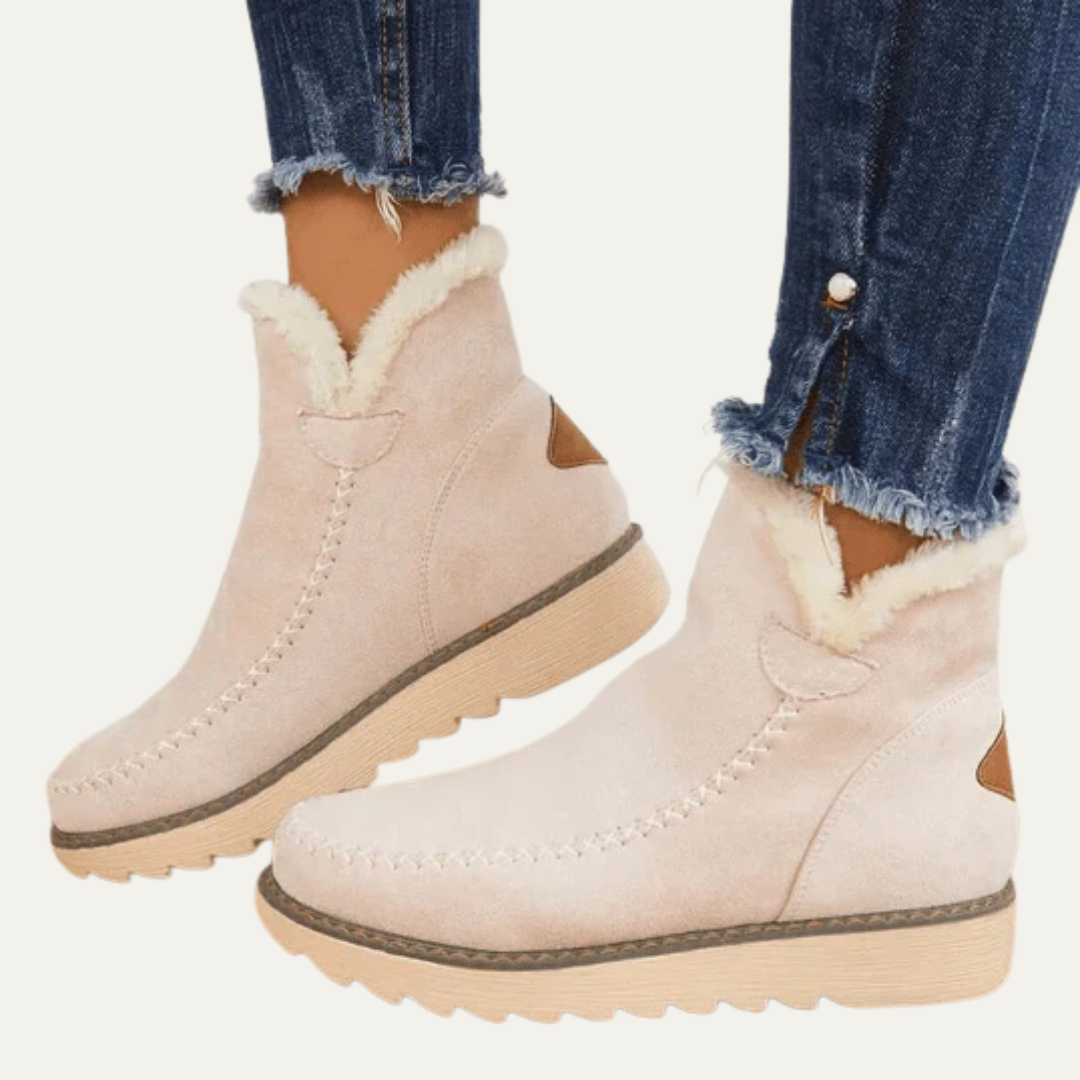 VogeLuxe | Women’s Faux Fur Lined Platform Ankle Boots