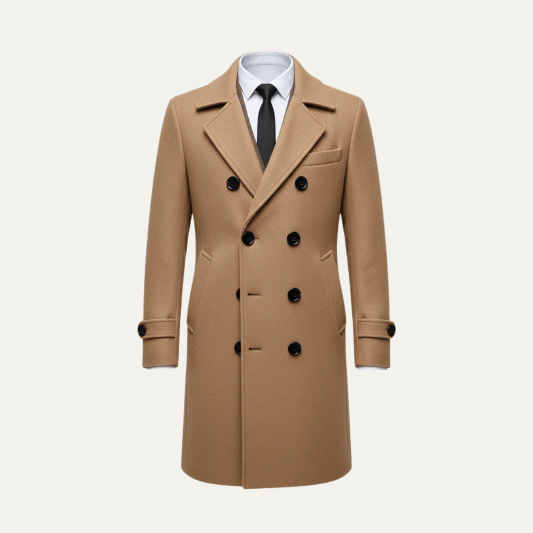 VogeLuxe | Men’s Mid-Length Double-Breasted Peacoat