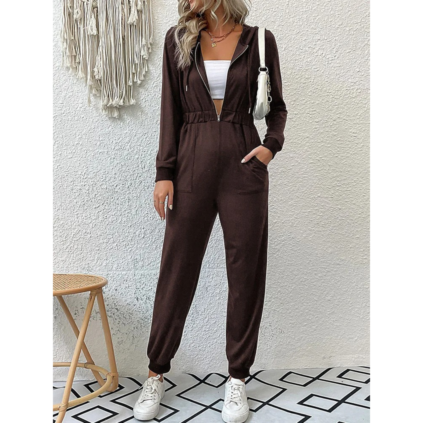 Comfortable Vintage Women's Jumpsuit Tracksuit