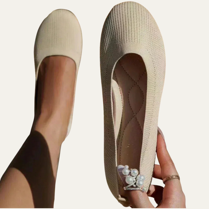 VogeLuxe | Women’s Round Toe Knit Ballet Flats