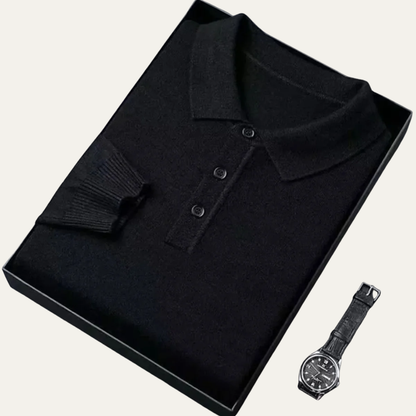 VogeLuxe | Men’s Cashmere Knitted Polo Shirt
