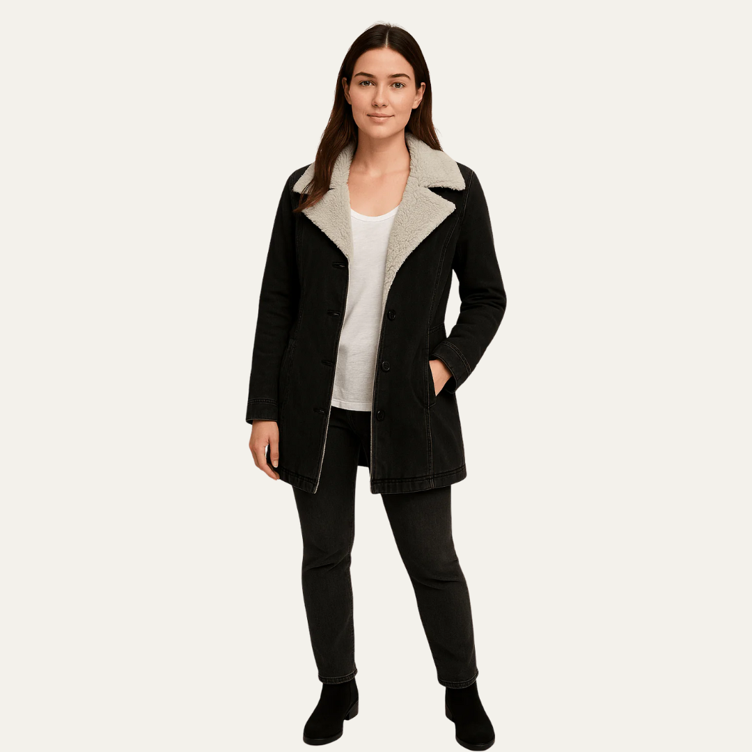 VogeLuxe | Women’s Sherpa Collar Single-Breasted Jacket