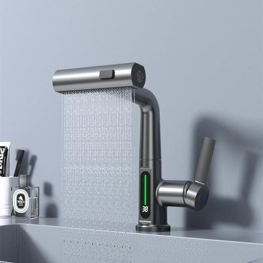 Classic Brass Single Handle Faucet for Hot Cold Water - VogeLuxe