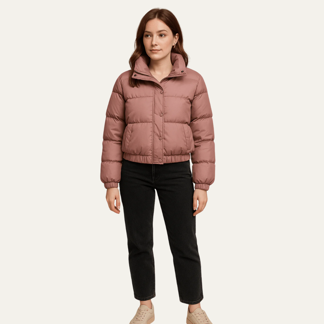 VogeLuxe | Women’s Boxy Cropped Puffer Jacket