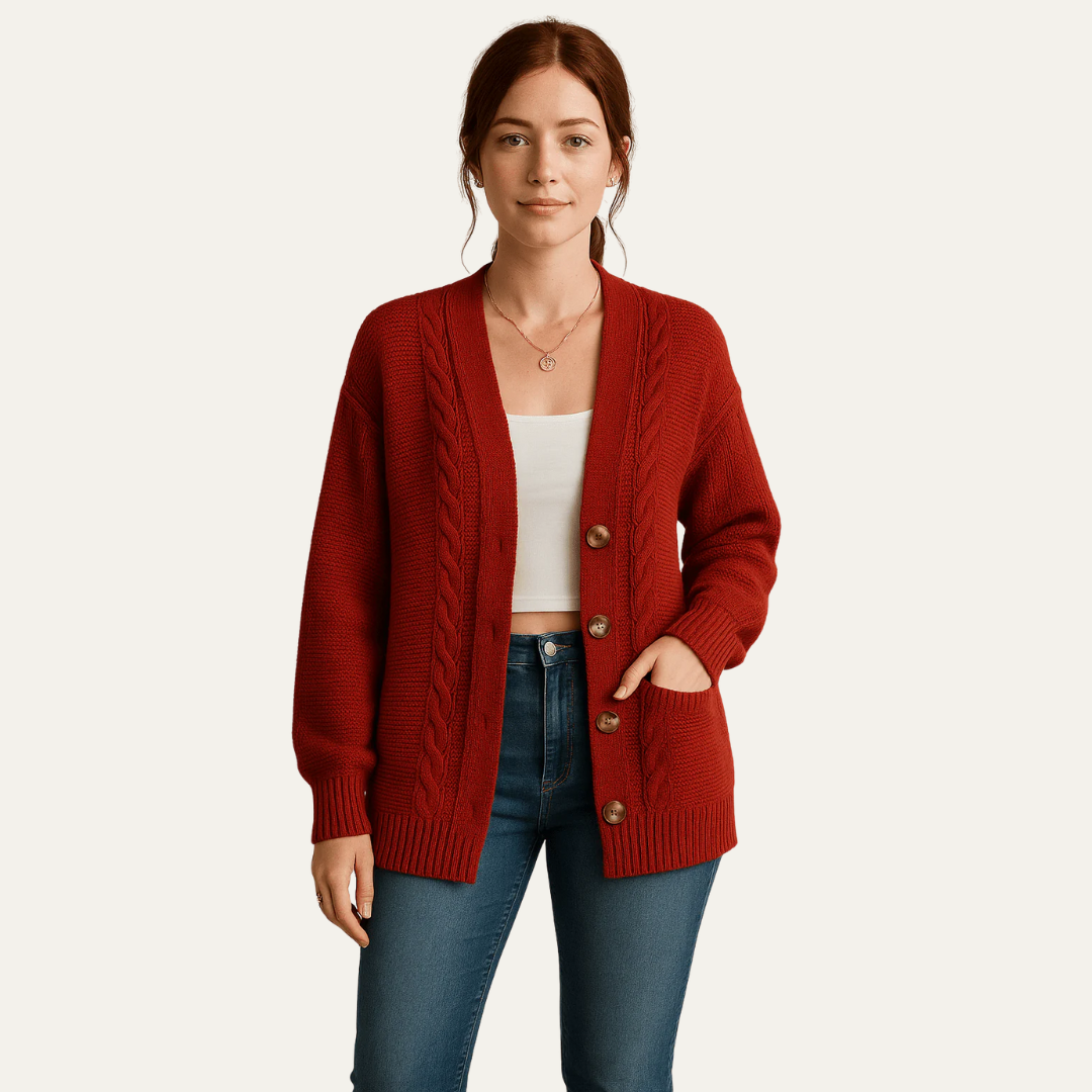 VogeLuxe | Women’s Cozy Cable Knit Cardigan