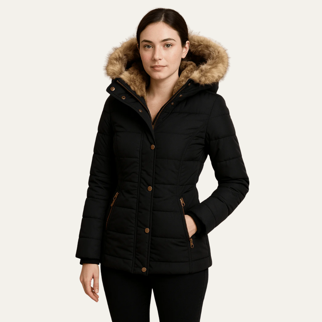 VogeLuxe | Women’s Faux Fur Hooded Quilted Puffer Jacket