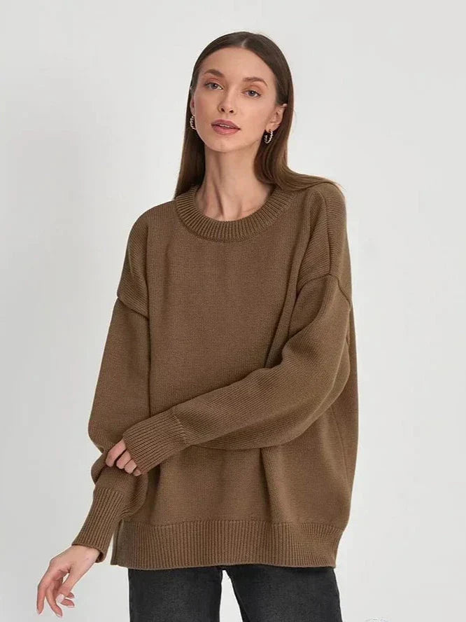 Cozy Women's Large Knit Winter Sweater