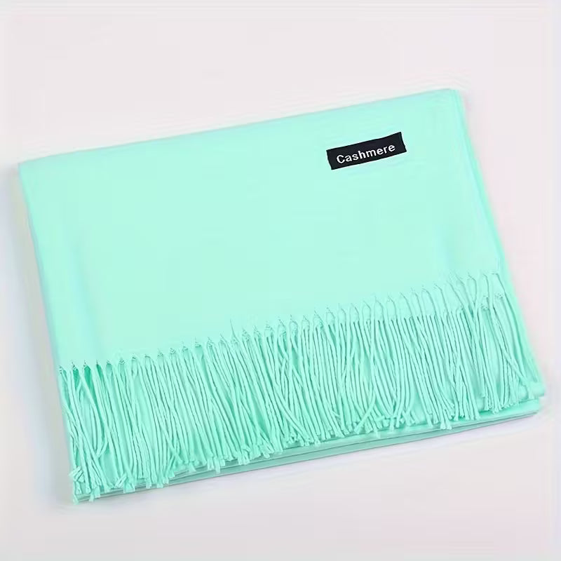 Cozy Plain Cashmere Feel Winter Scarf