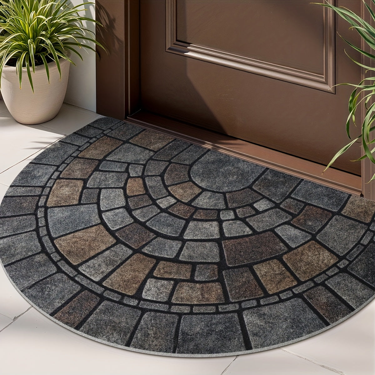 Round Colorful Welcome Mat - VogeLuxe