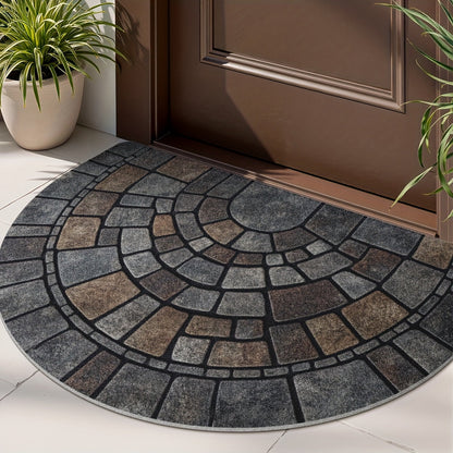 Round Colorful Welcome Mat - VogeLuxe