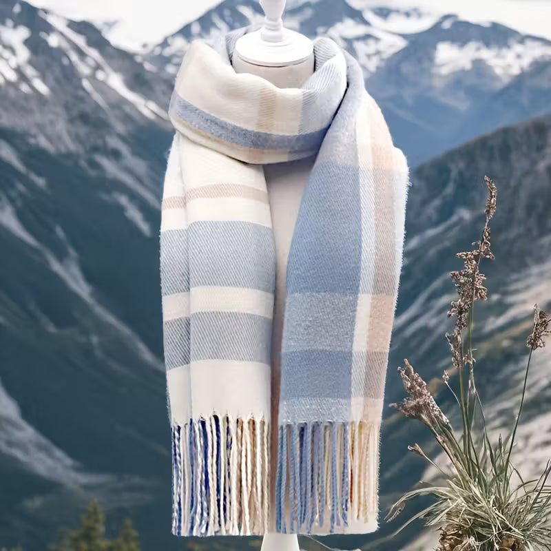Warm Cozy Striped Winter Scarf - VogeLuxe