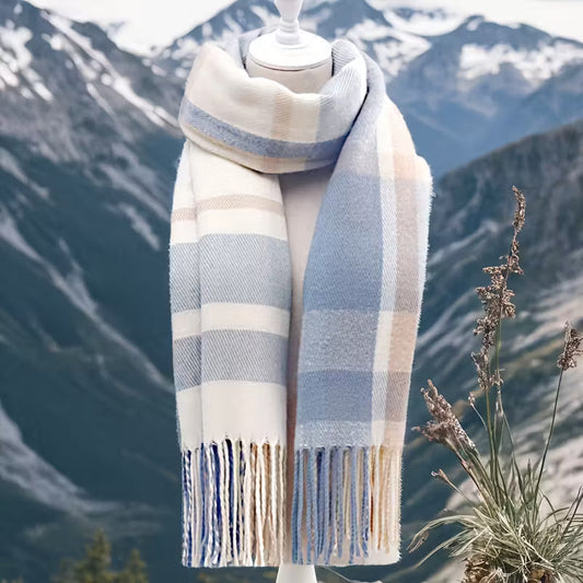 Warm Cozy Striped Winter Scarf - VogeLuxe