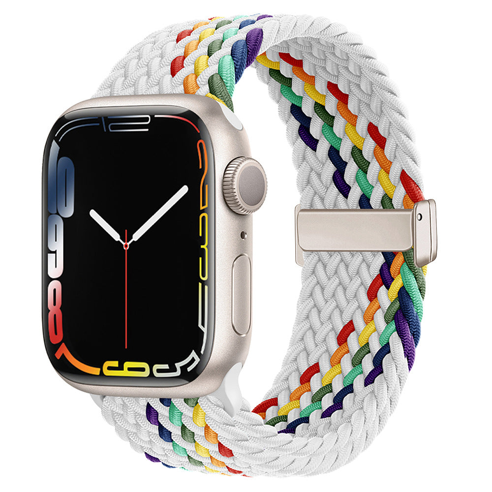 Stylish Braided Nylon Magnetic Closure Strap