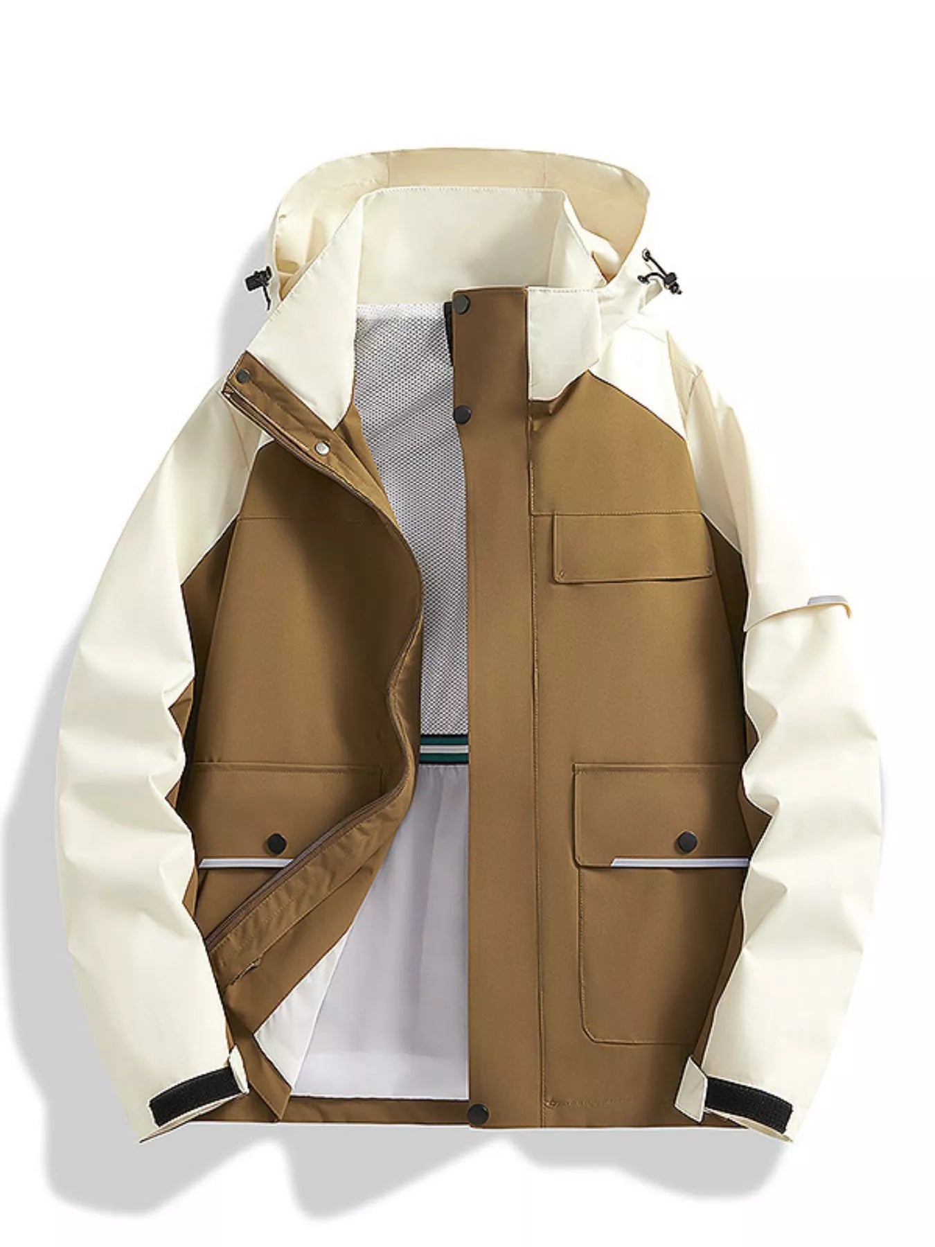 Large Size Waterproof Windbreaker Coat - BritishElegance