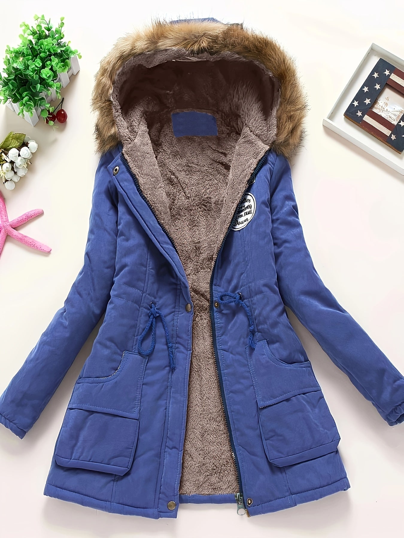 Ladies Waterproof Parka Coat with Hood - VogeLuxe