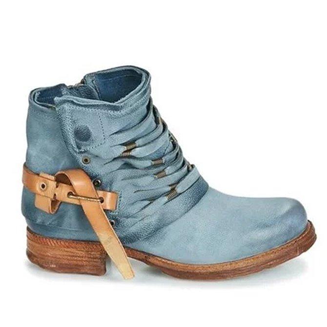 Chic Vegan Ankle Boots for Women with Block Heel and Zip - VogeLuxe