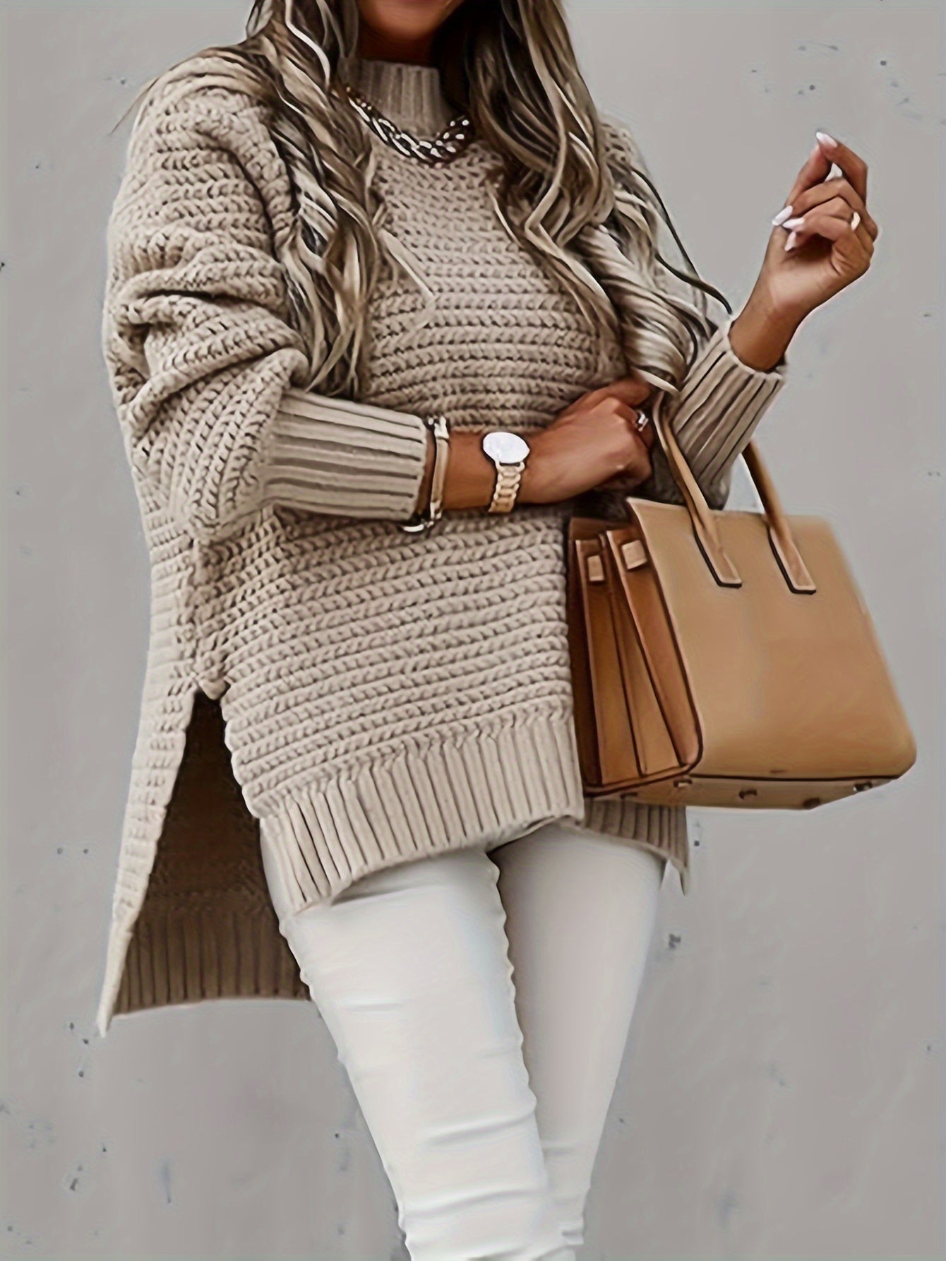 Comfy Crew Neck Sweatshirt for Women with Long Sleeves - VogeLuxe
