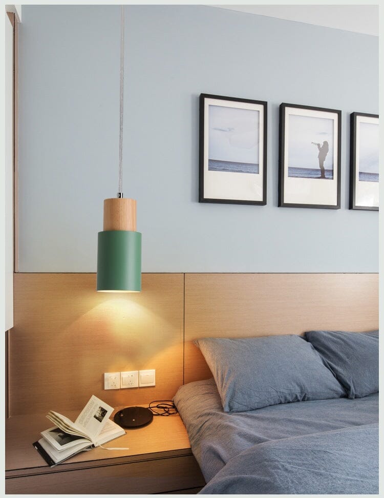Rustic Wood Hanging Lamp