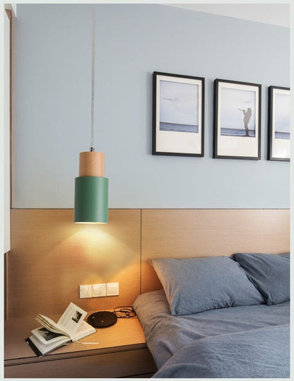 Rustic Wood Hanging Lamp