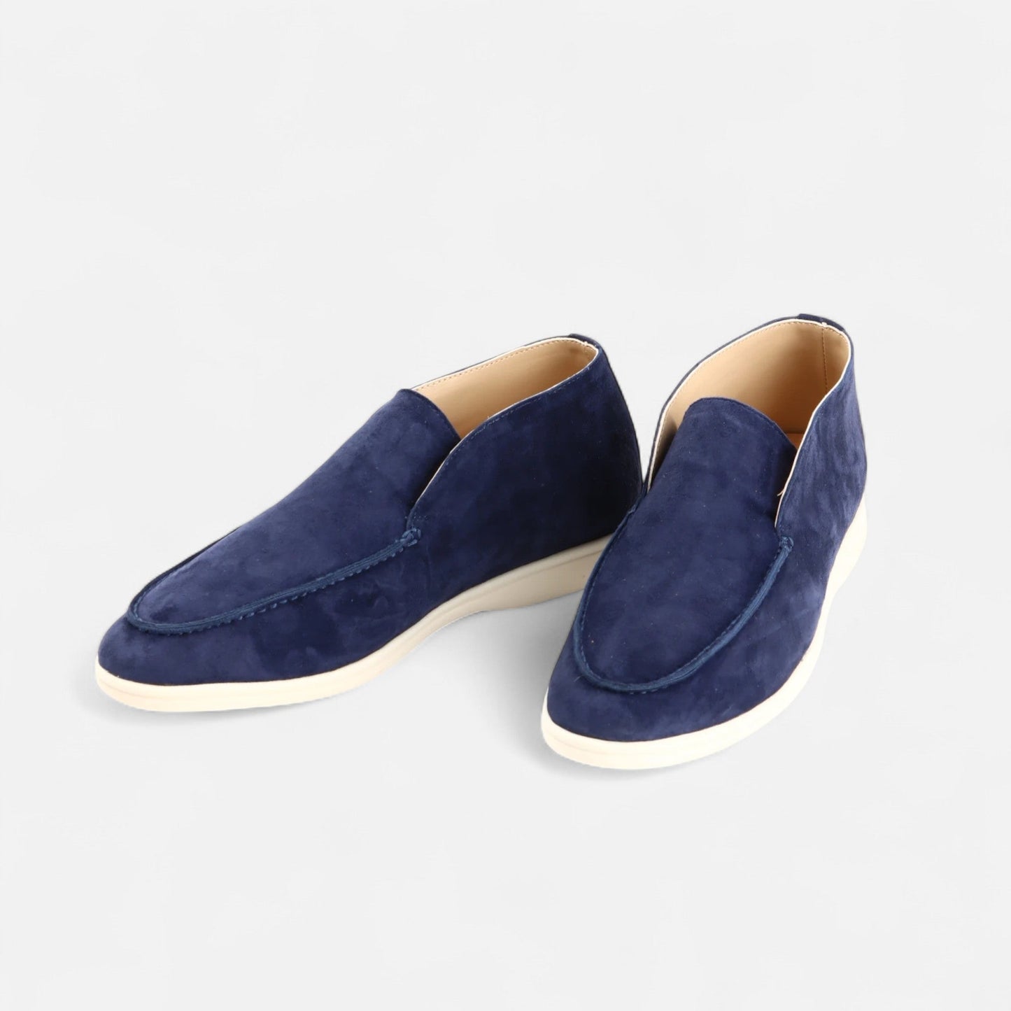 Luxury Suede Slip On Loafers in Tan Brown