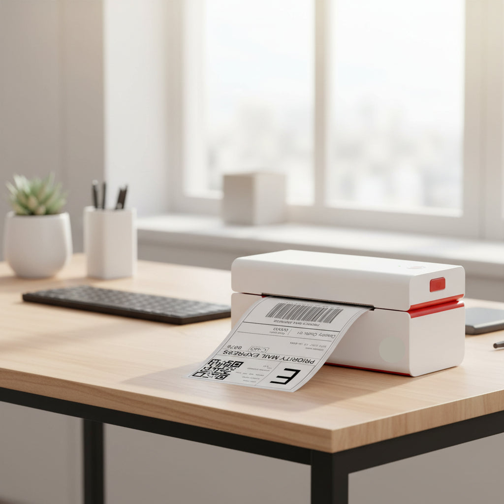 Compact USB Thermal Label Barcode Printer 4x6 - VogeLuxe